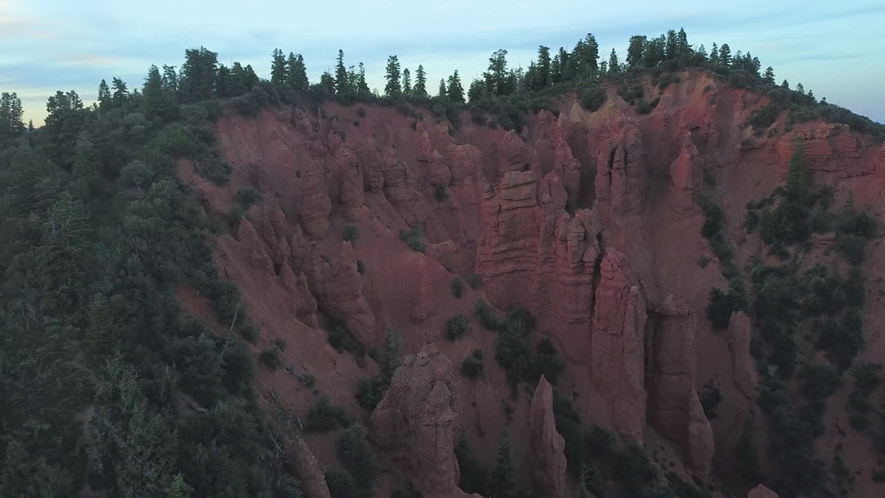 Aerial View orbit drone at daytime in Mount Nebo Scenic Byway, Nebo Loop