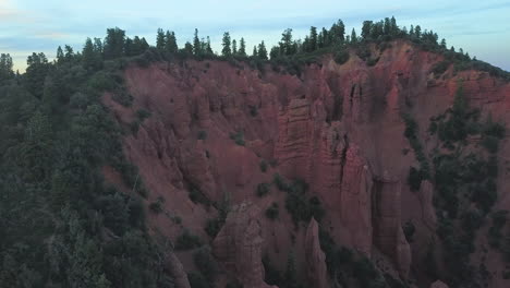 Aerial-View-orbit-drone-at-daytime-in-Mount-Nebo-Scenic-Byway,-Nebo-Loop