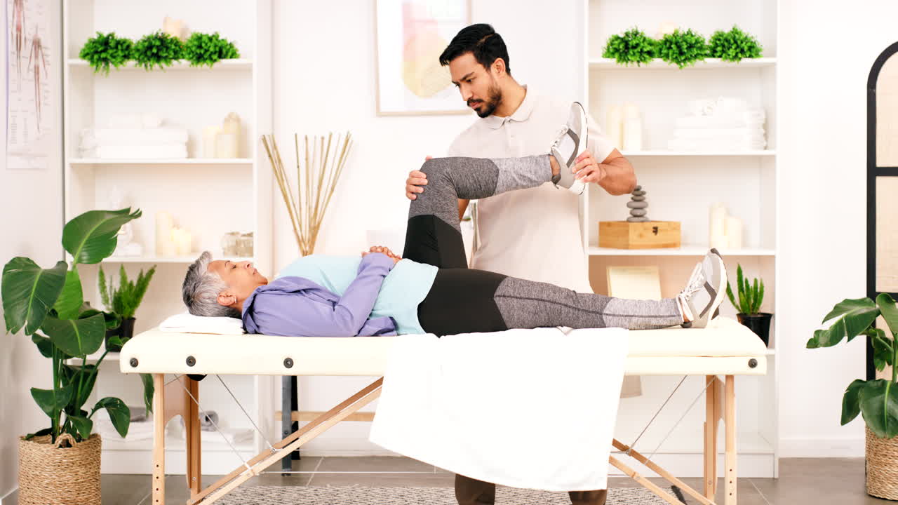 fisioterapia, estiramiento de las piernas