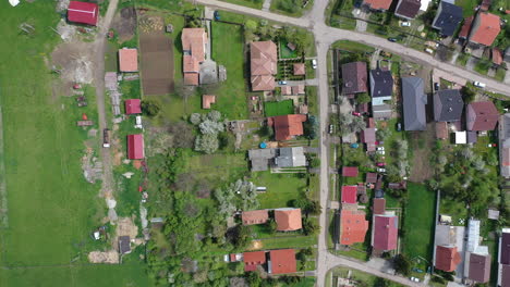 Aerial-view-village-summer-day-in-Hungary