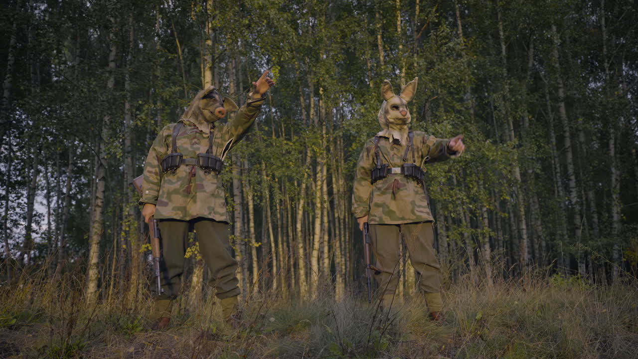 Soldiers in Animal Masks