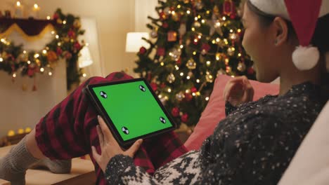merry xmas new year wishing online video call template on notebook.