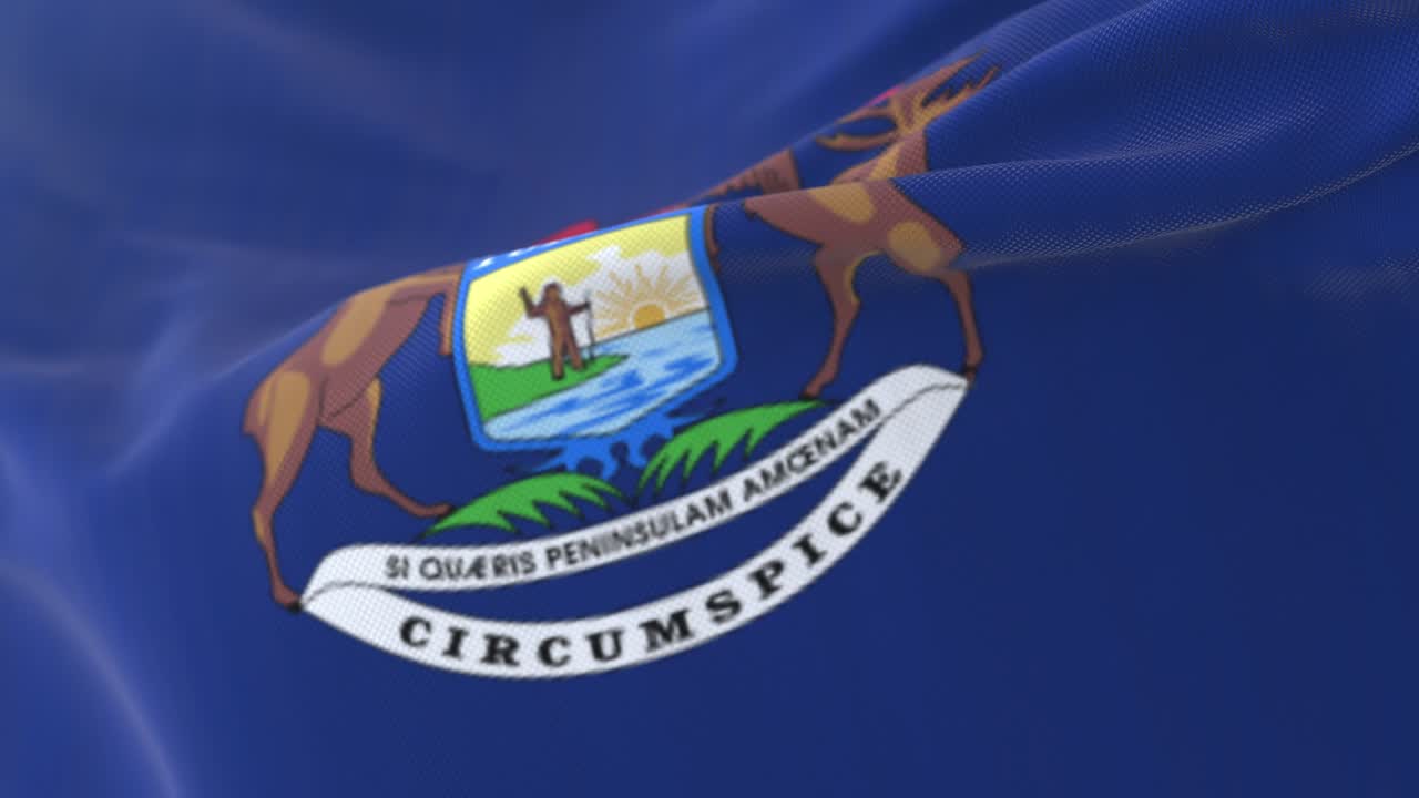 미국 미시간 주의 발이 바람을 향해 흔들리고 있다.