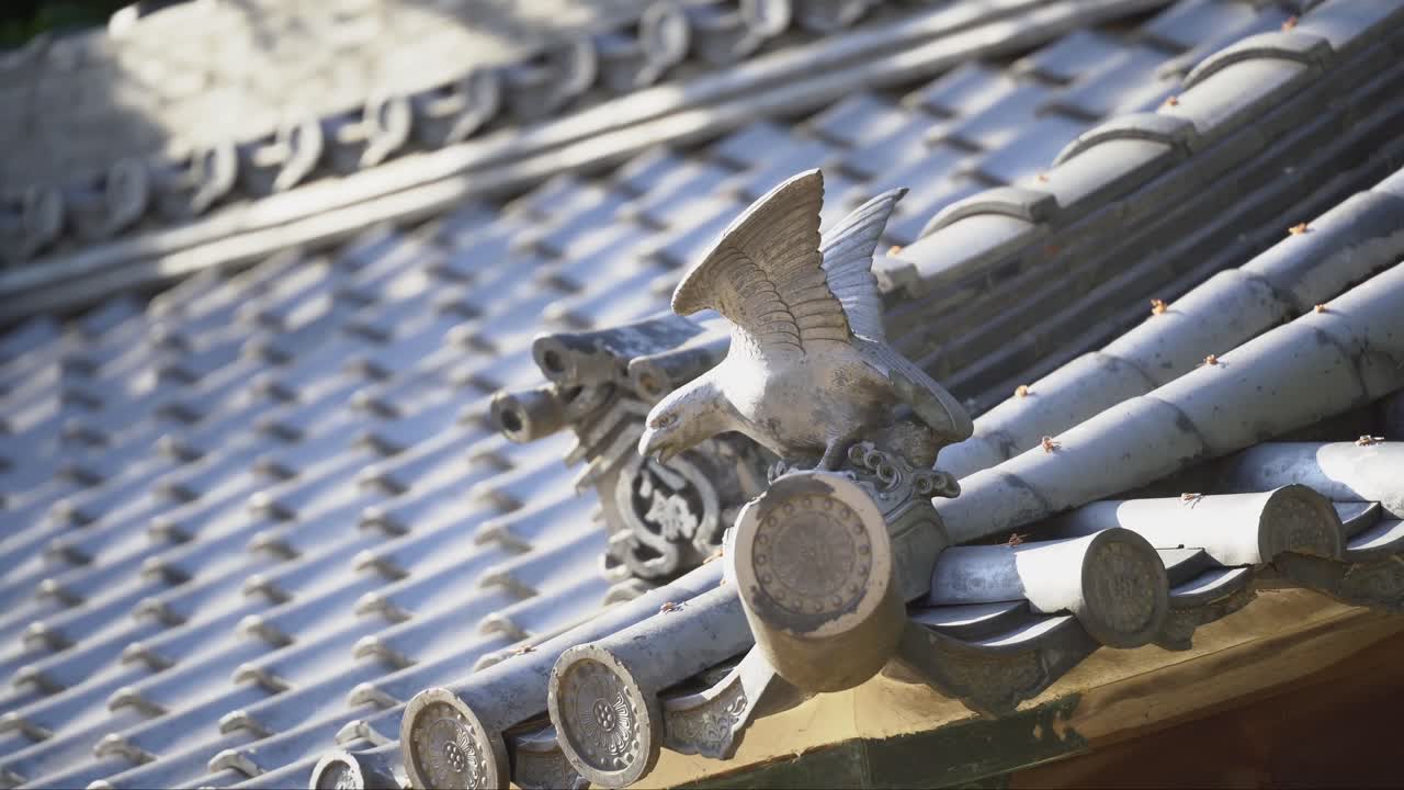 Eagle Statue on Shinto Shrine Rooftop (Aichi, Japan)