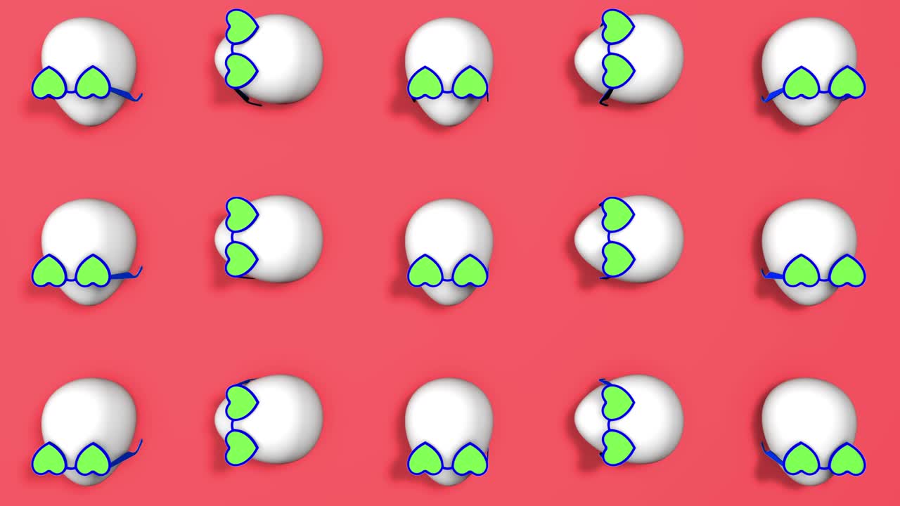 3d looped animation of fancy funny eggs: 현대 미술의 배경