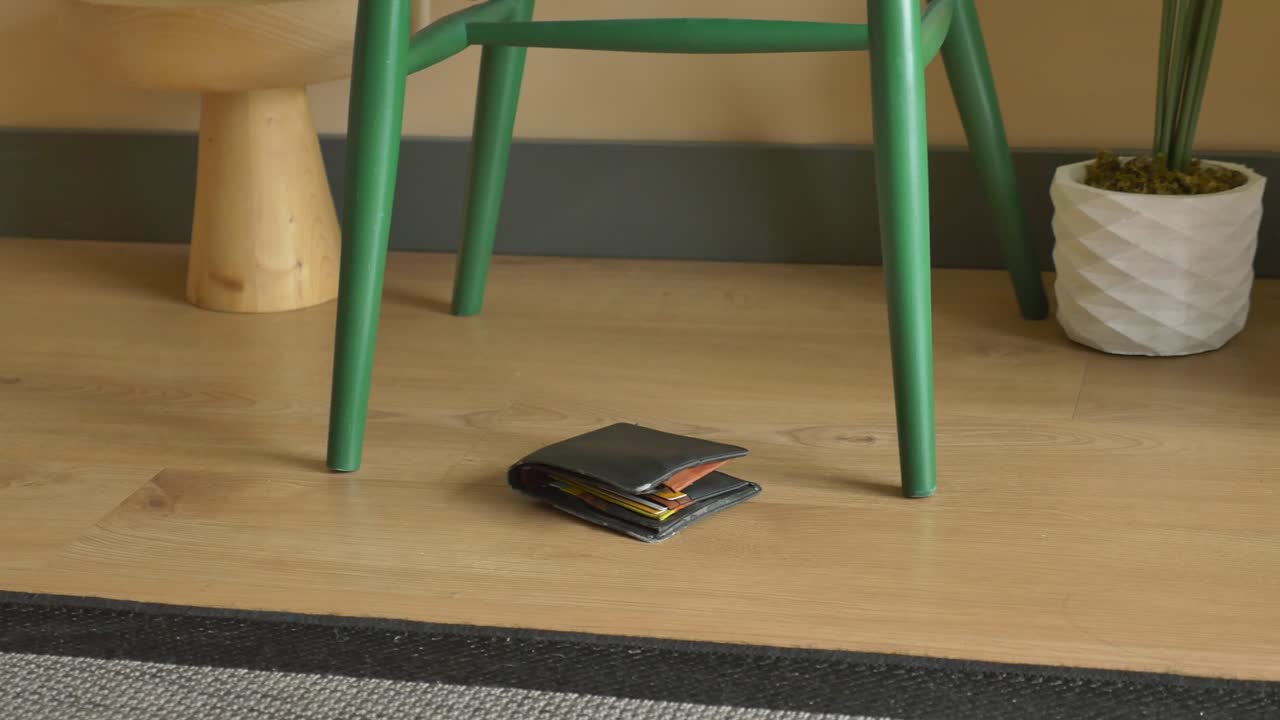 потерянный кошелек на полу