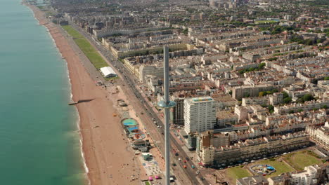 foto aérea de un amplio círculo alrededor de brighton i360
