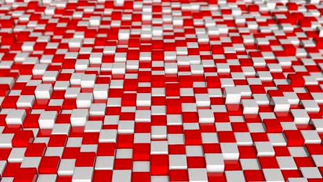 fondo abstracto con bloques de cuadrados rojos y blancos