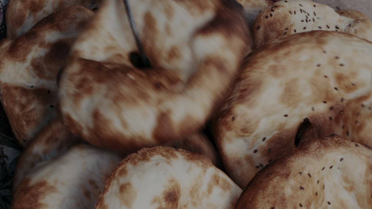 Freshly baked bread from the stone oven