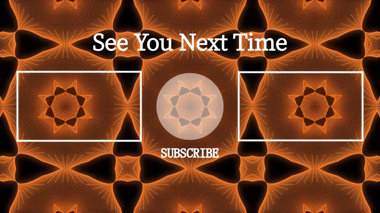 patrón de caleidoscopio tarjeta de finalización pantalla de finalización gráficos de movimiento