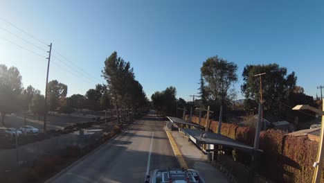 metro bus heading down bus lane