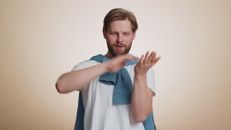 caucasian man showing wasting throwing money around more tips big profit winning lottery jackpot