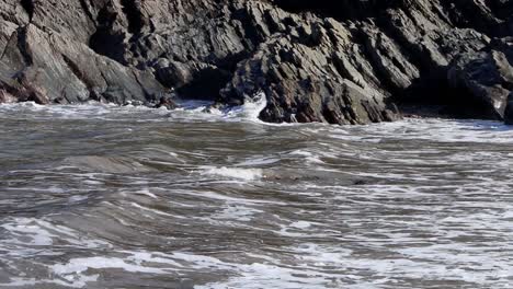 pequeñas olas rompiendo en la orilla