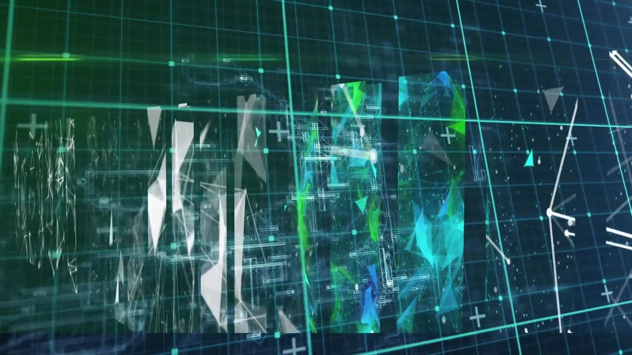 animación del procesamiento de datos en la red y las redes de conexiones