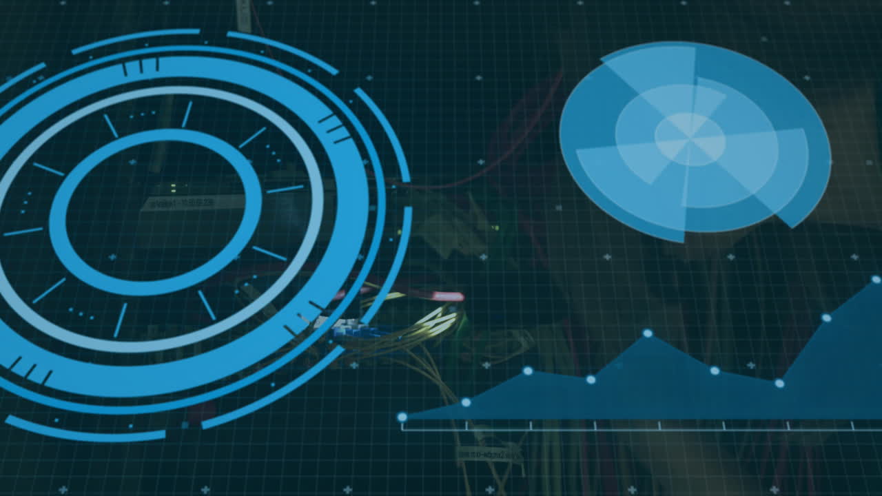 Animation of diverse data processing on digital screen
