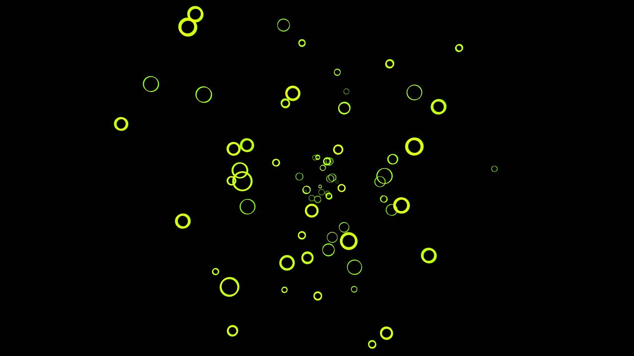 검은 바탕에 추상적인 녹색 원