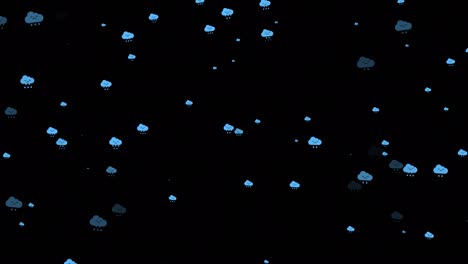 icono de nube animación de fondo en bucle con movimiento con canal alfa 4k
