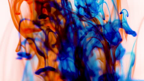 flujo abstracto de colores en cámara súper lenta mezclándose