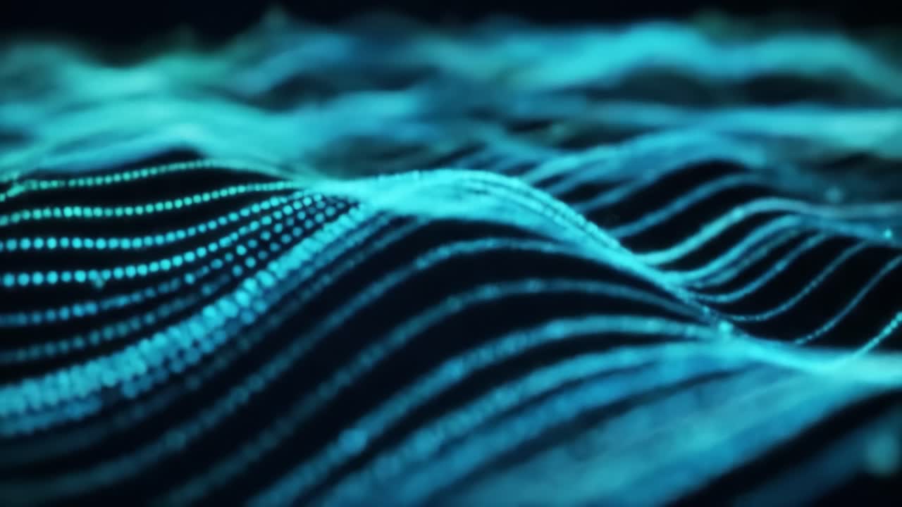 A Mesmerizing Journey Through Dynamic Waves of Light and Color, Capturing the Essence of Fluid Motion in a Vibrant Digital Landscape