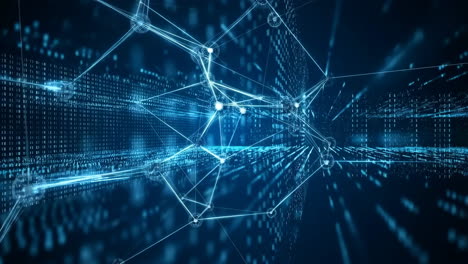 abstract digital network and data flow