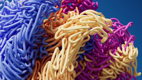 líneas abstractas y desordenadas, renderización en 3d.
