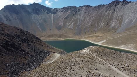 a hidden lake in the middle of the mountains in toluca, mexico