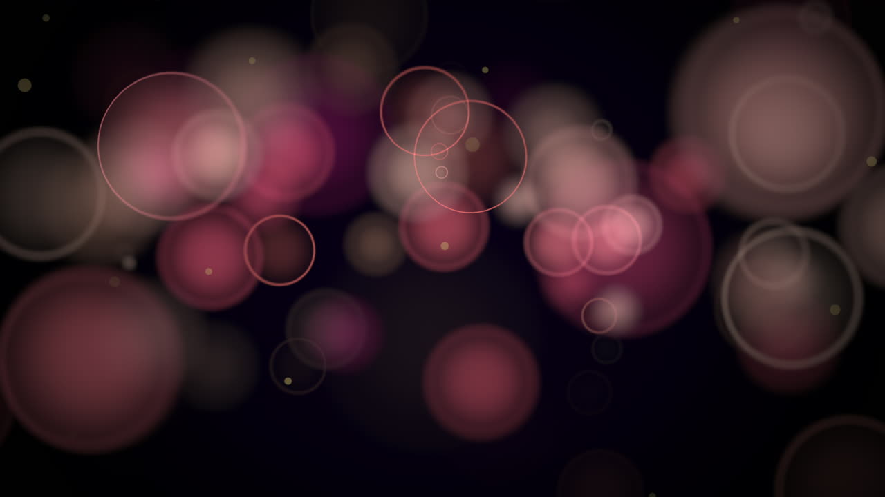 Falling pink round bokeh and glitters on fashion background
