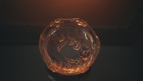 decorative cristal bowl with water. full hd colored