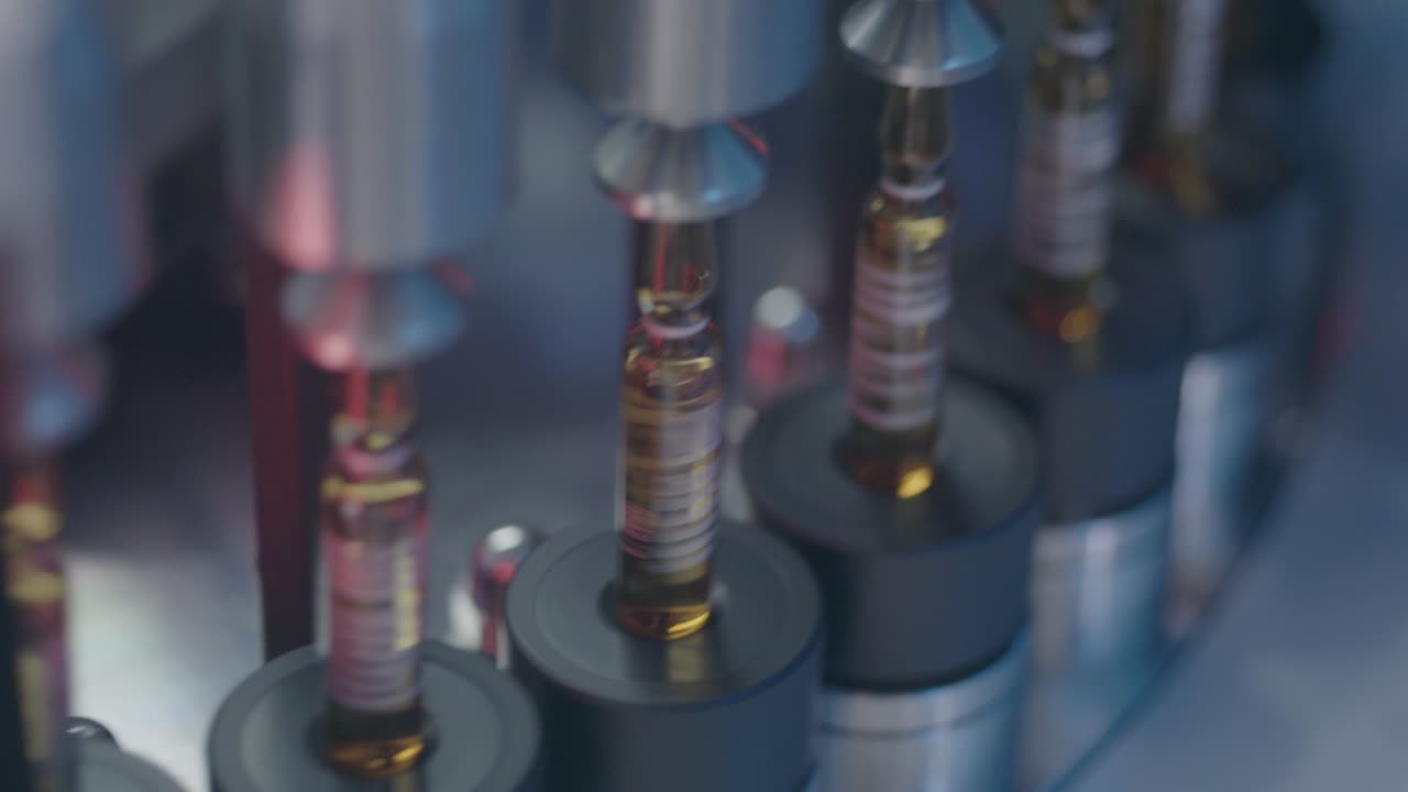 machine that rotates medication bottles to position the contents correctly, ensuring they are ready for consumption