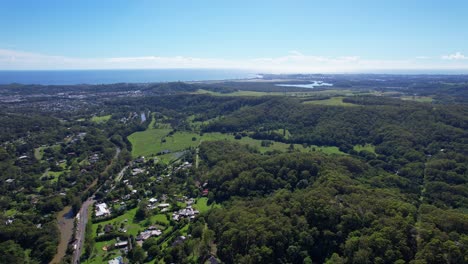 Distant-View-Of-Coastline-From-Currumbin-Valley-In-Queensland,-Australia