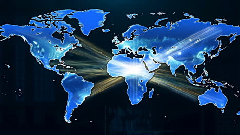 global digital connection world map