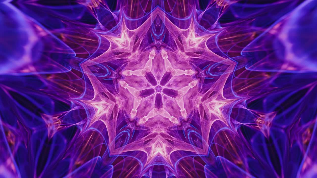 hipnótica estrella cósmica supernova ciclo sin fisuras caleidoscopio mandala, energía abstracta núcleo túnel trance música de fondo éxtasis, música vj pulso visual latidos