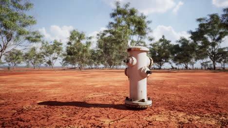 old rusted fire hydrant in desert