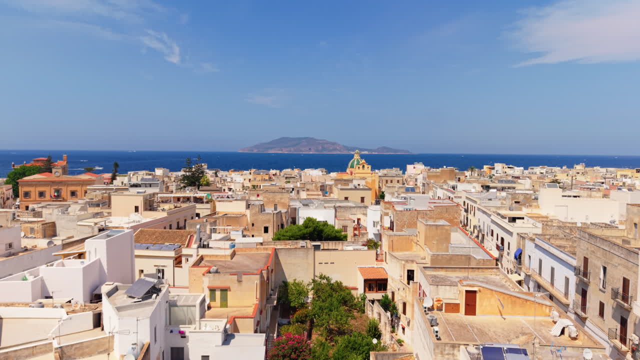 Cityscape View with Island in the Distance