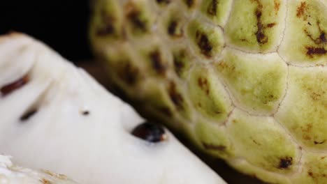 detailed view of custard apple slices