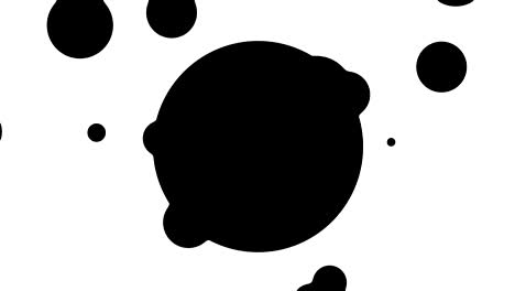 4k liquid ink blobs dropping out of empty circle with space for logos as a rendered animation video. motion graphic and animation background. living drop of black ink. white background.