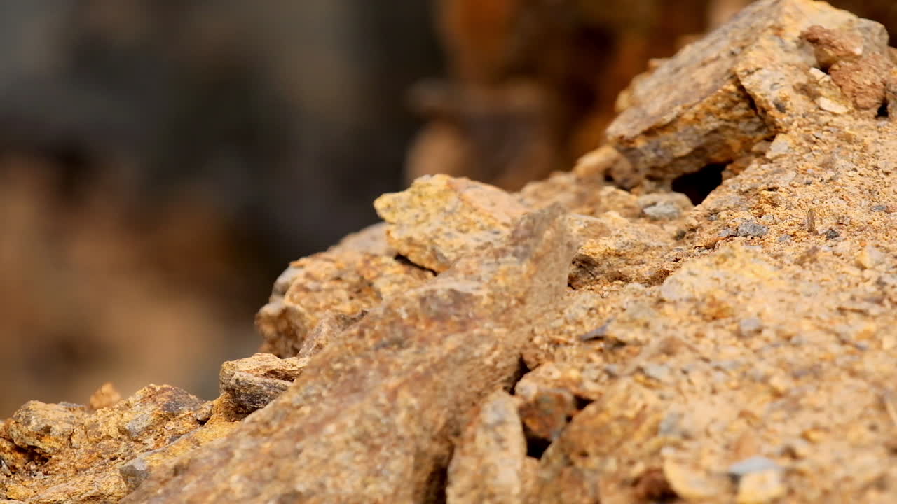 Natural minerals. Close view on colorful rocks. Shiny stones background. Stone ore. Close-up.