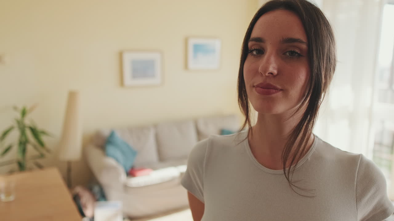 Portrait of a woman in her home