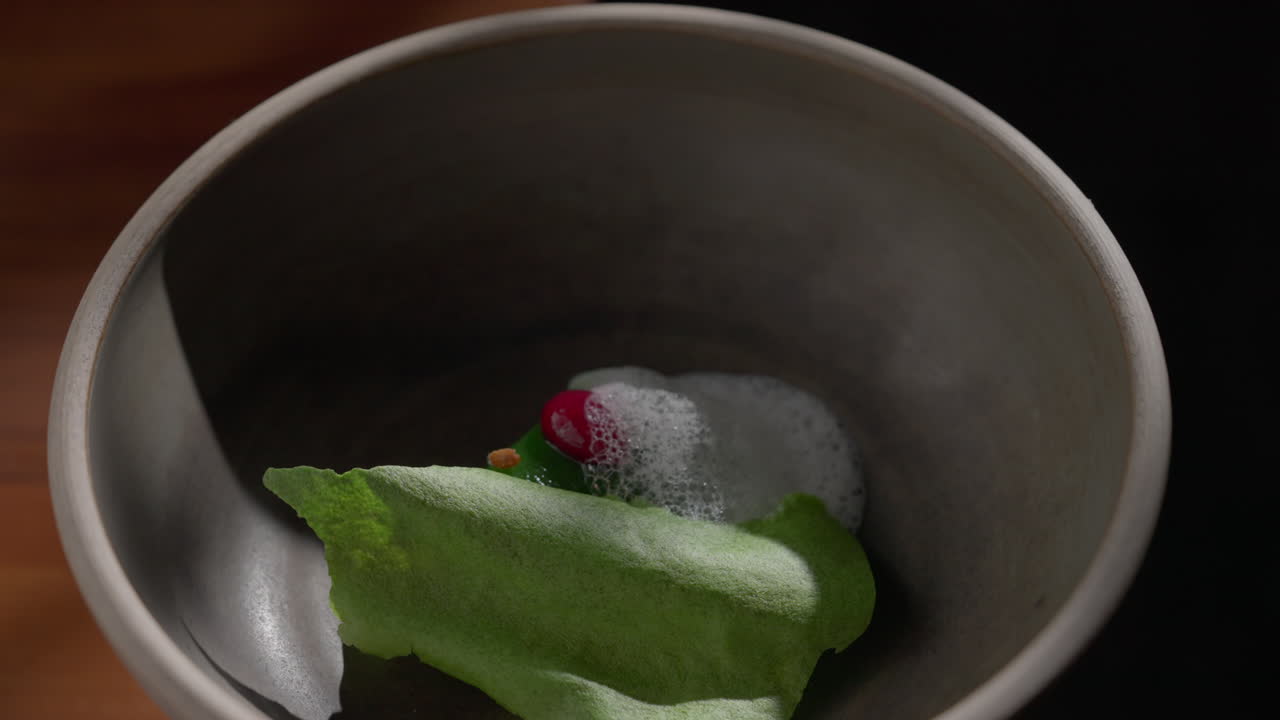 Gourmet food in a bowl