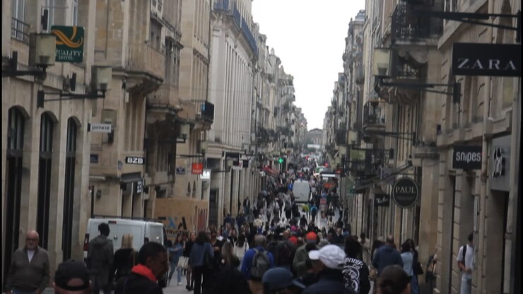 Crowded City Street Scene