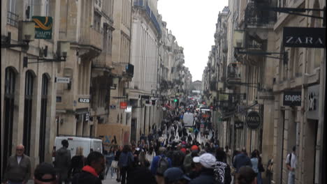 crowded city street scene