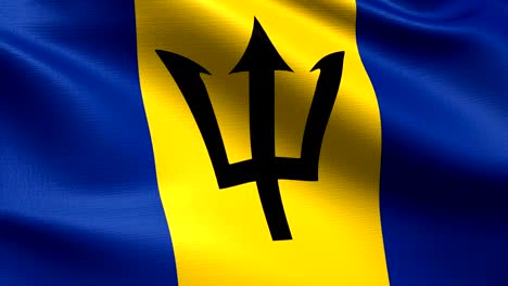 la bandera de barbados en bucle 4k