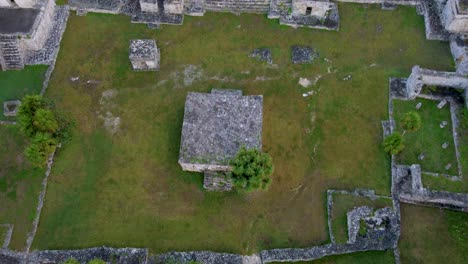 Archeological-zone-tulum-mexico,-caribbean-sea,-beach,-aerial-view