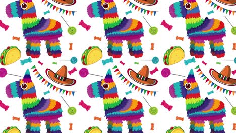 vibrant pinatas with festive mexican elements