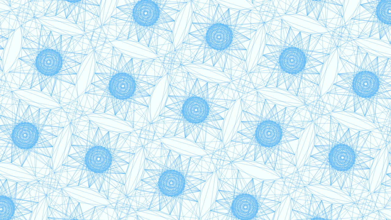 매혹적인 파란색과 색 패턴의 직물 또는 벽지