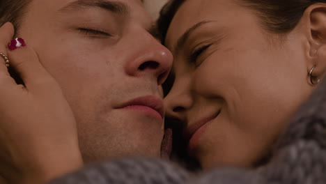 couple sleeping closely