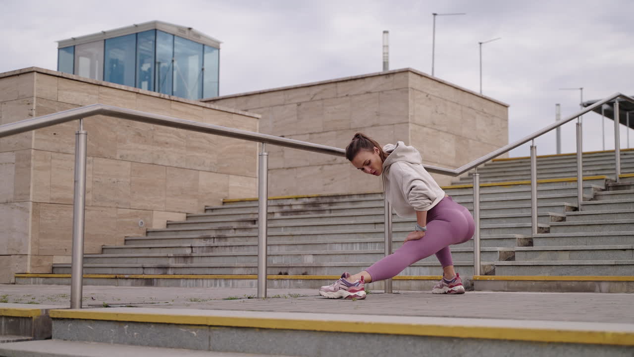 Woman Stretching Outdoors
