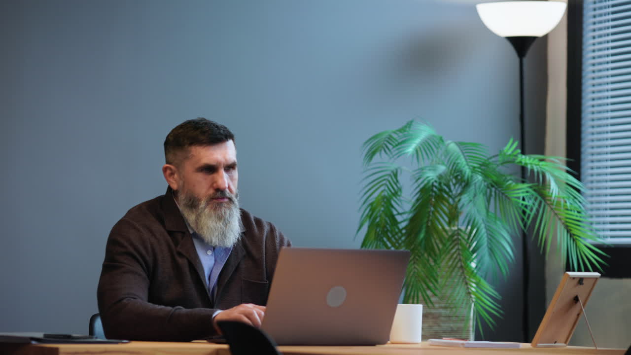 Caucasian man in the office