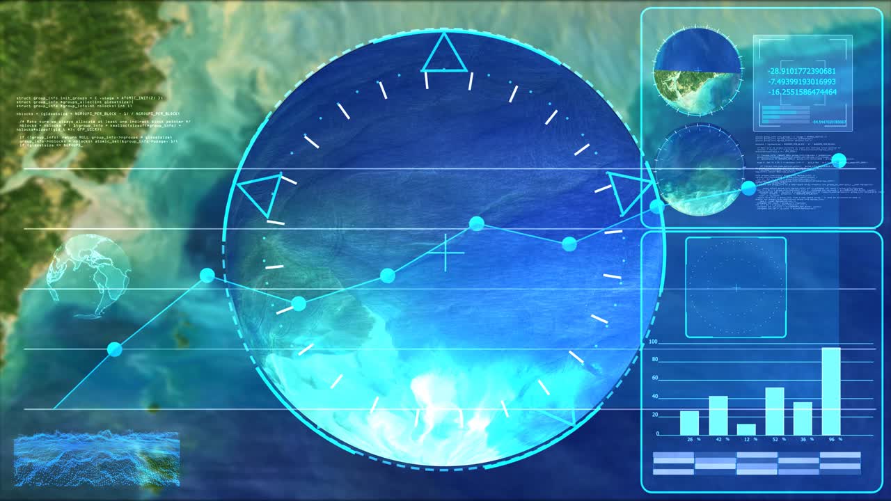 la bola de cristal de vidrio y el radar investigan la tecnología digital para la geología y los recursos naturales marinos, elementos de esta imagen proporcionada por la nasa.