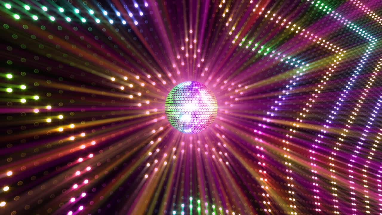 bola de espejo disco luces club de baile fiesta brillo de fondo